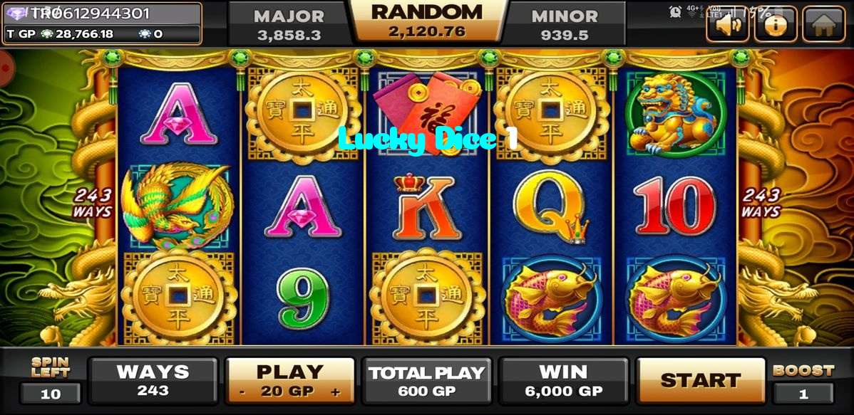Lucky Dice 1 casino presented on mobile device in Pakistan with slots and live games